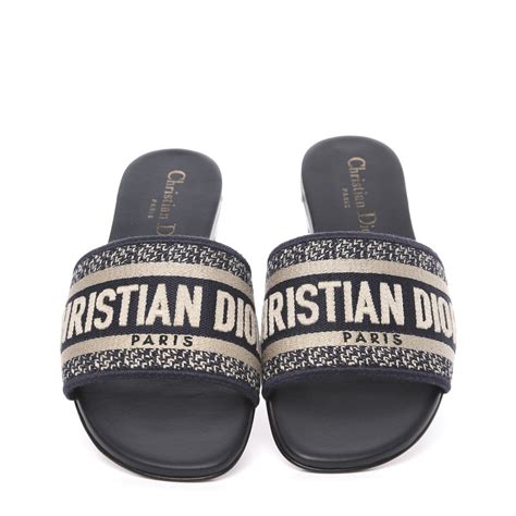 dior sandals canvas|Dior beachwear sandals.